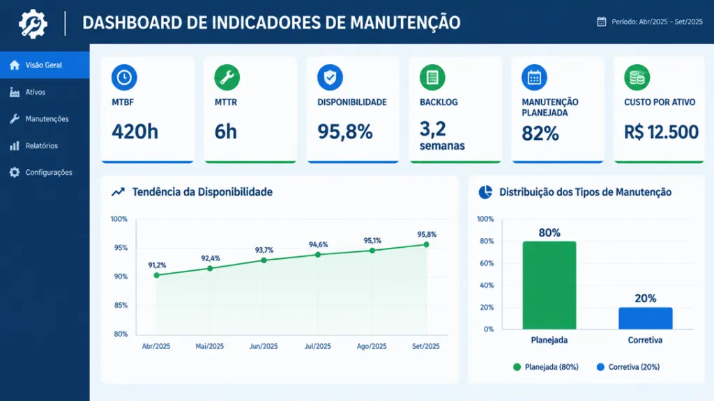 Dashboard de Indicadores de Manutenção
