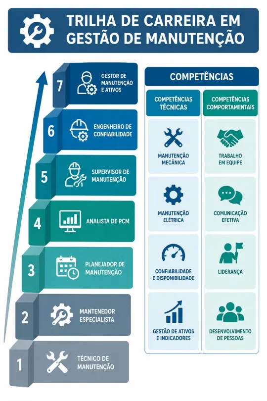 Trilha de carreira em gestão de manutenção