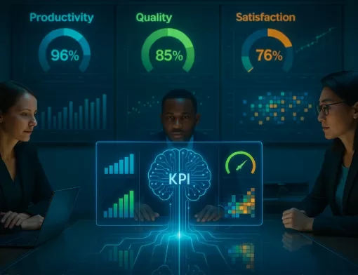 Dashboard interativo mostrando indicadores de desempenho para tomada de decisão.