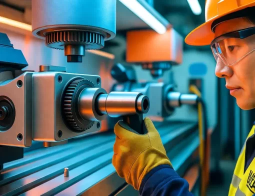 Operador industrial realizando troca rápida de ferramentas em máquina CNC, ilustrando o conceito de SMED com foco em eficiência, agilidade e segurança no chão de fábrica.
