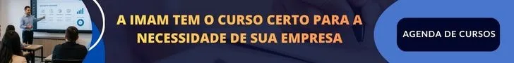 Banner do IMAM com sala de treinamento e botão Agenda de Cursos ao lado da chamada sobre o curso certo