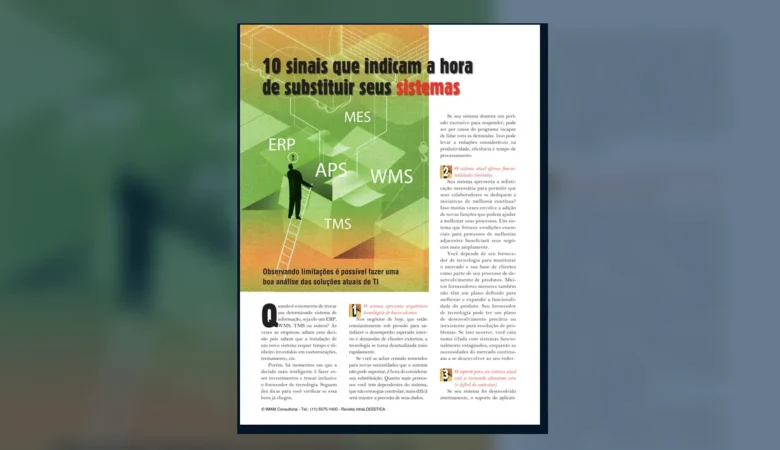 Capa do artigo do acervo técnico da IMAM sobre sistema legado