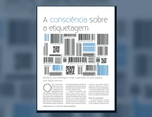 Capa do artigo do acervo técnico da IMAM sobre impressão e aplicação de etiquetas