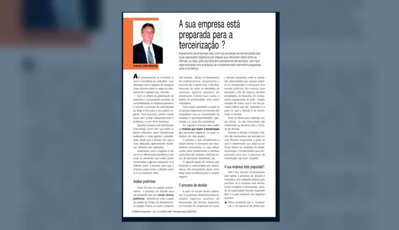 Capa do artigo do acervo técnico da IMAM sobre checklist de terceirização