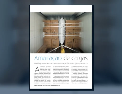 Capa do artigo do acervo técnico da IMAM sobre cintas de amarração