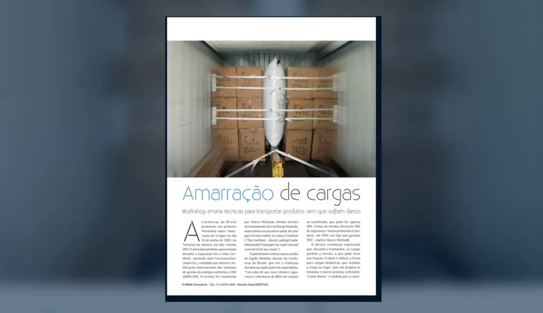 Capa do artigo do acervo técnico da IMAM sobre cintas de amarração