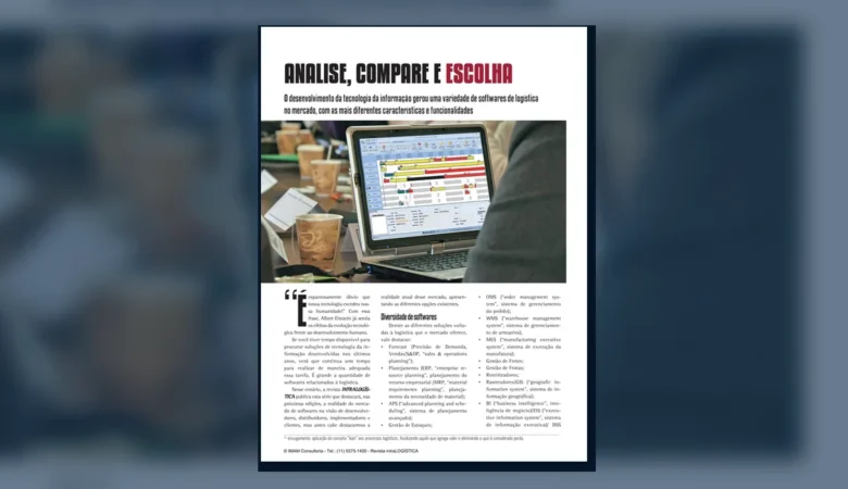 Capa do artigo do acervo técnico da IMAM sobre softwares de logística