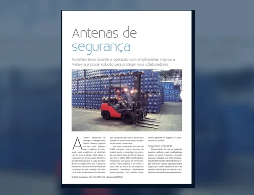 Capa do artigo do acervo técnico da IMAM sobre RFID na segurança de empilhadeiras