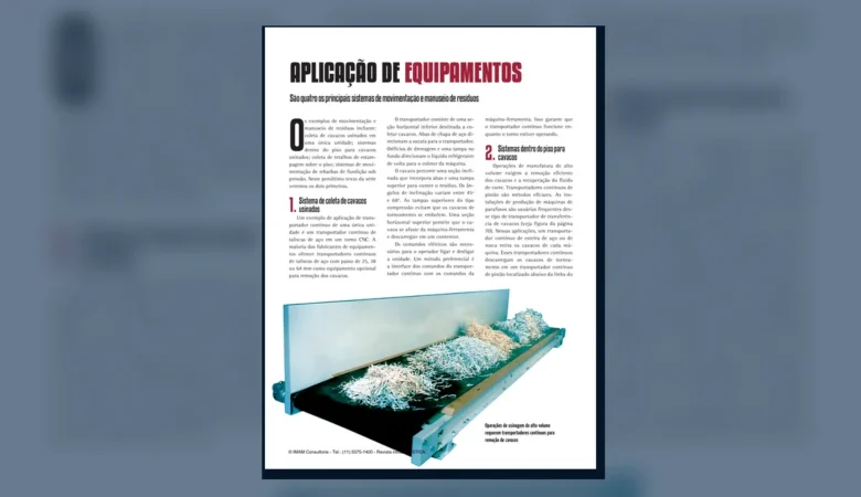 Capa do artigo do acervo técnico da IMAM sobre remoção de cavacos