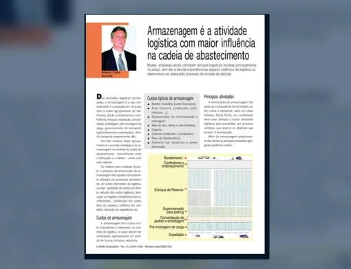 Capa do artigo do acervo técnico da IMAM sobre terceirização da armazenagem