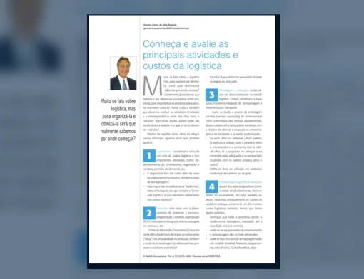 Capa do artigo do acervo técnico da IMAM sobre avaliação das atividades logísticas