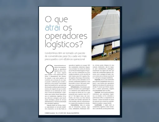 Capa do artigo do acervo técnico da IMAM sobre vantagens dos condomínios logísticos