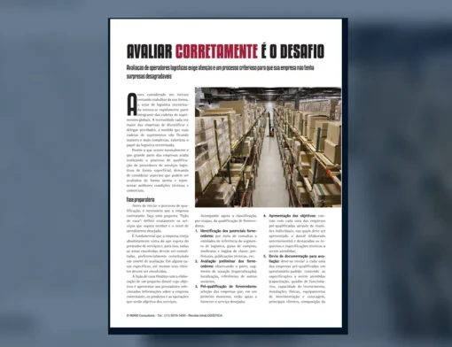 Capa do artigo do acervo técnico da IMAM sobre qualificação de operadores logísticos