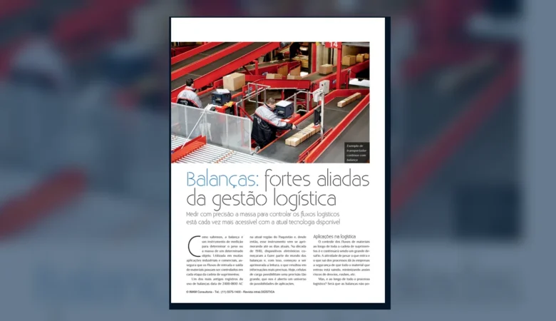 Capa do artigo do acervo técnico da IMAM sobre balanças na logística