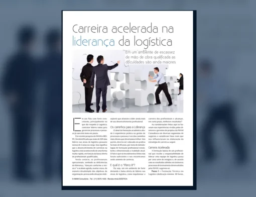 Capa do artigo do acervo técnico da IMAM sobre formação de líderes em logística