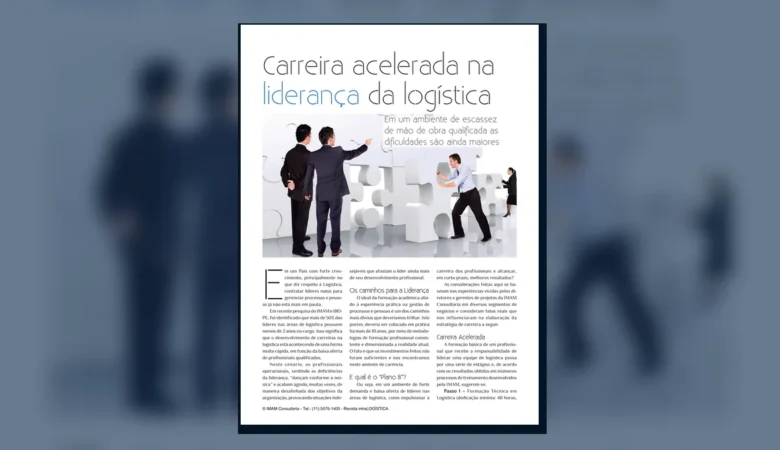 Capa do artigo do acervo técnico da IMAM sobre formação de líderes em logística