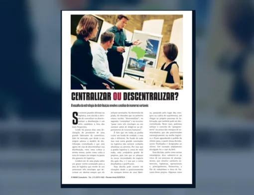 Capa do artigo do acervo técnico da IMAM sobre centralizar ou descentralizar a distribuição
