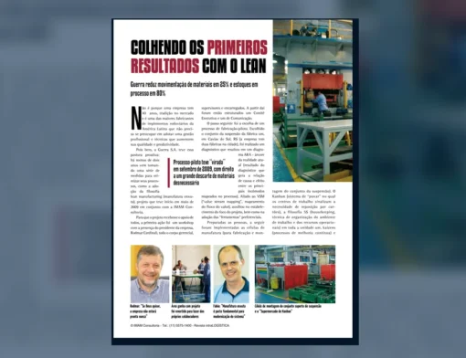 Capa do artigo do acervo técnico da IMAM sobre resultados do lean