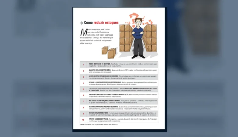 Capa do artigo do acervo técnico da IMAM sobre diminuir o nível de estoque