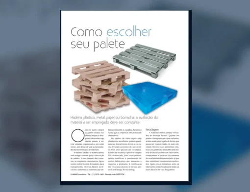 Capa do artigo do acervo técnico da IMAM sobre cuidados com paletes