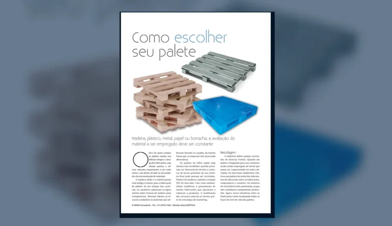 Capa do artigo do acervo técnico da IMAM sobre cuidados com paletes