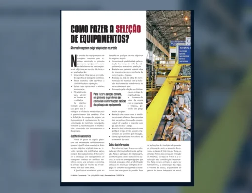 Capa do artigo do acervo técnico da IMAM sobre transporte de resíduos metálicos
