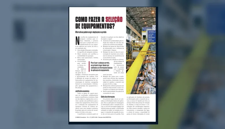 Capa do artigo do acervo técnico da IMAM sobre transporte de resíduos metálicos