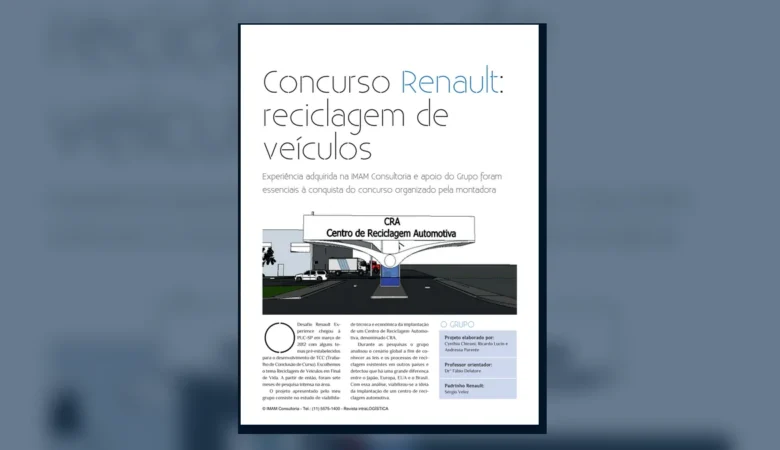 Capa do artigo do acervo técnico da IMAM sobre centro de reciclagem automotiva