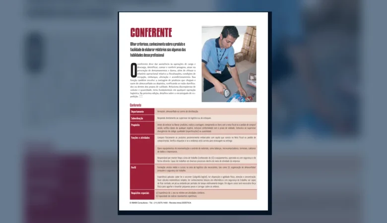 Capa do artigo do acervo técnico da IMAM sobre conferente