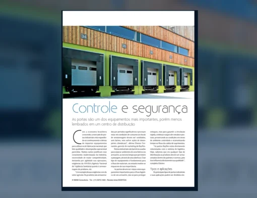 Capa do artigo do acervo técnico da IMAM sobre portas industriais