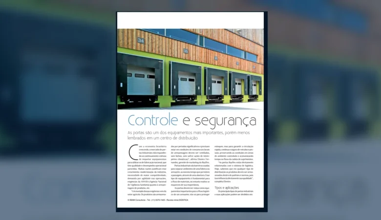 Capa do artigo do acervo técnico da IMAM sobre portas industriais