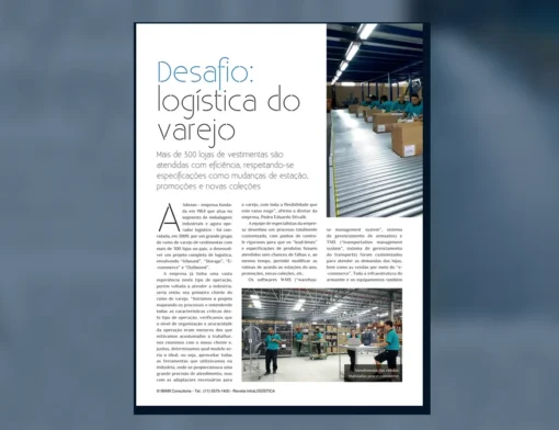 Capa do artigo do acervo técnico da IMAM sobre logística de vestuário