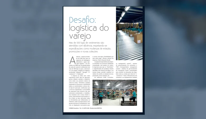 Capa do artigo do acervo técnico da IMAM sobre logística de vestuário