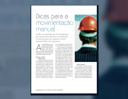 Capa do artigo do acervo técnico da IMAM sobre movimentação manual