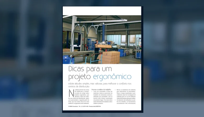 Capa do artigo do acervo técnico da IMAM sobre projeto ergonômico