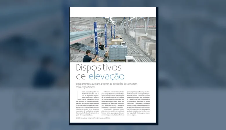 Capa do artigo do acervo técnico da IMAM sobre dispositivos de elevação