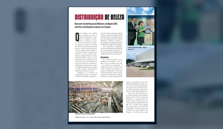 Capa do artigo do acervo técnico da IMAM sobre centralização da distribuição