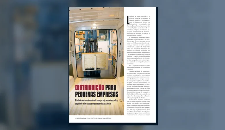 Capa do artigo do acervo técnico da IMAM sobre distribuição para pequenas empresas