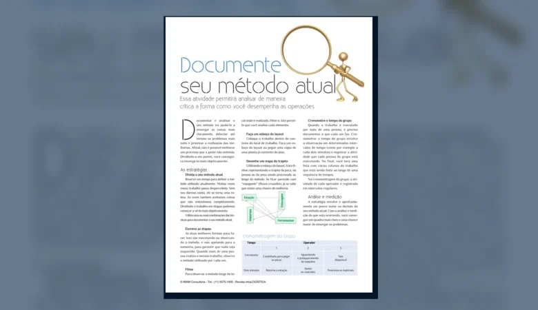 Capa do artigo do acervo técnico da IMAM sobre documentar o método atual