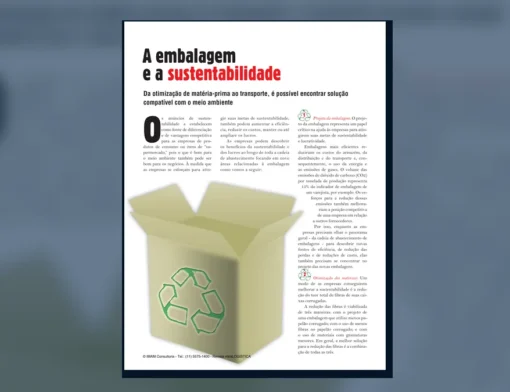 Capa do artigo do acervo técnico da IMAM sobre embalagem sustentável
