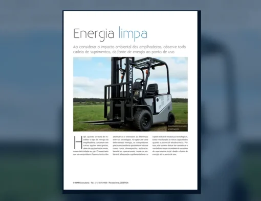 Capa do artigo do acervo técnico da IMAM sobre energia para empilhadeiras