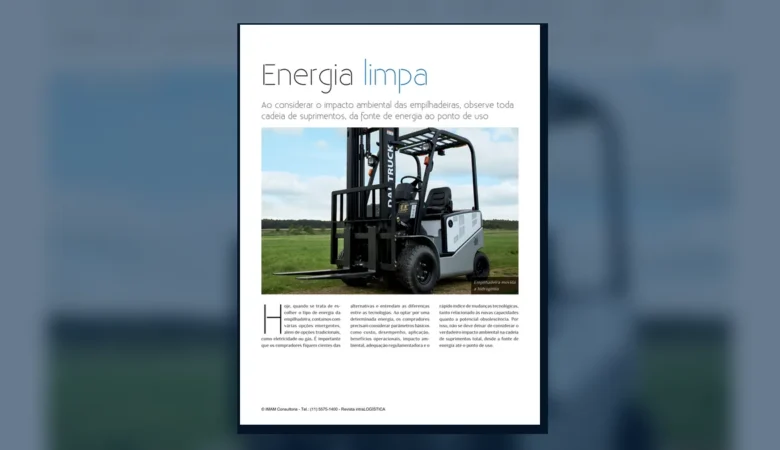 Capa do artigo do acervo técnico da IMAM sobre energia para empilhadeiras