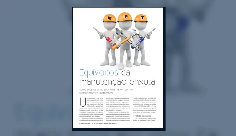 Capa do artigo do acervo técnico da IMAM sobre manutenção enxuta