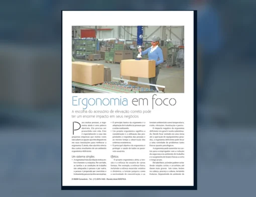 Capa do artigo do acervo técnico da IMAM sobre ergonomia deficiente
