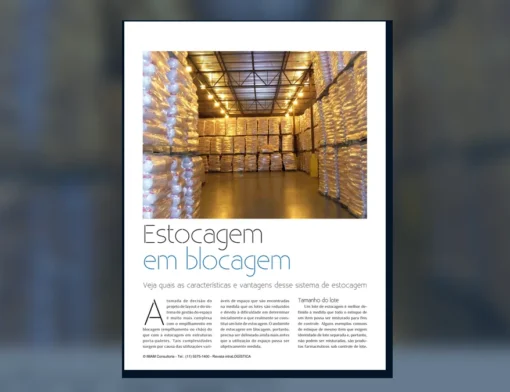 Capa do artigo do acervo técnico da IMAM sobre estocagem em blocagem