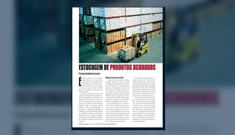 Capa do artigo do acervo técnico da IMAM sobre estoque de produtos acabados