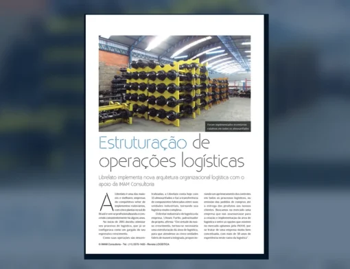 Capa do artigo do acervo técnico da IMAM sobre estruturação da logística