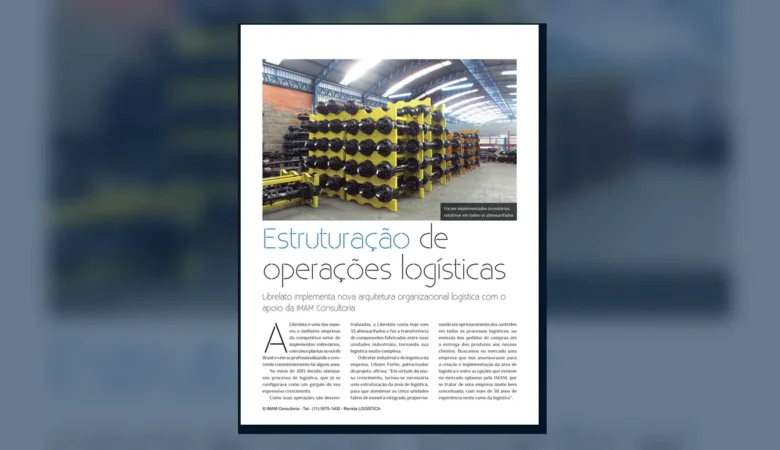 Capa do artigo do acervo técnico da IMAM sobre estruturação da logística