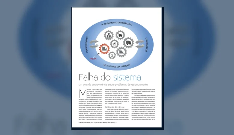 Capa do artigo do acervo técnico da IMAM sobre falha de sistema