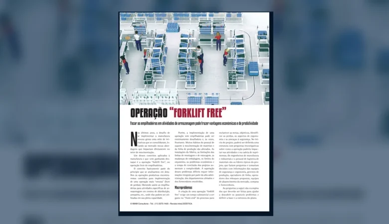Capa do artigo do acervo técnico da IMAM sobre operação sem empilhadeiras